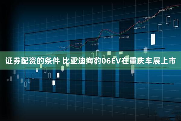 证券配资的条件 比亚迪海豹06EV在重庆车展上市